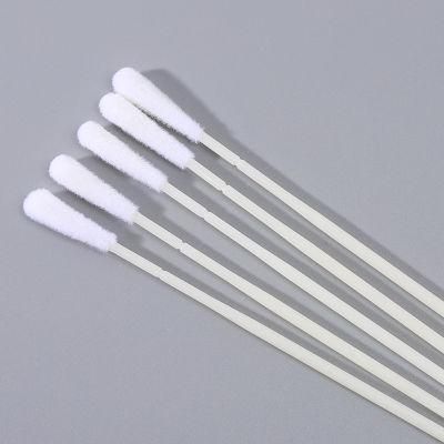 Medical Consumables Ergonomic Design Sample Collection Nasopharyngeal Oral Flocking Swab Nasal Flocked Swab with Molded Breakpoint