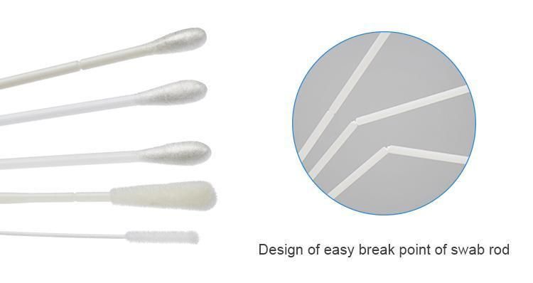 Swab Disposable Medical Sterile Swab Sticks with Nylon Flocked Tip Sponge Oral Throat Nasal Cervical Urethra DNA Test