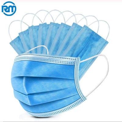3-Ply Medical Surgical Mask Blue Non-Woven Fabric Medical Facemask Disposable Medical Mask Safety Face Mask (Pack of 50) Medical Equipment