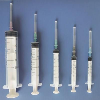1/3/5/10/20/30/50/60ml Disposable Syringe for Injection Luer Lock/Slip with Needle