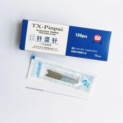 professional Medical Health Stainless Steel Handle Acupuncture Needles with Plastic Bag Packing