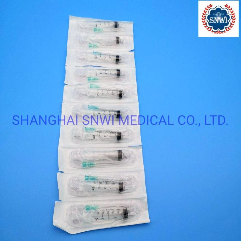 2 or 3 Parts Plastic Syringe and ISO13485