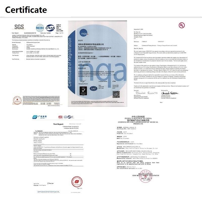 AAMI Level 1 Level 2 Level 3 Protective Isolation Overall for Medical Supply