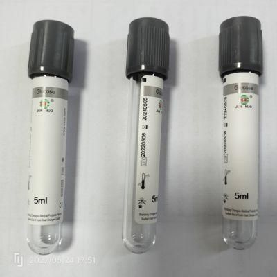 Vacuum Glucose Tube Sodium Fluoride Blood Tube Grey Top Tube