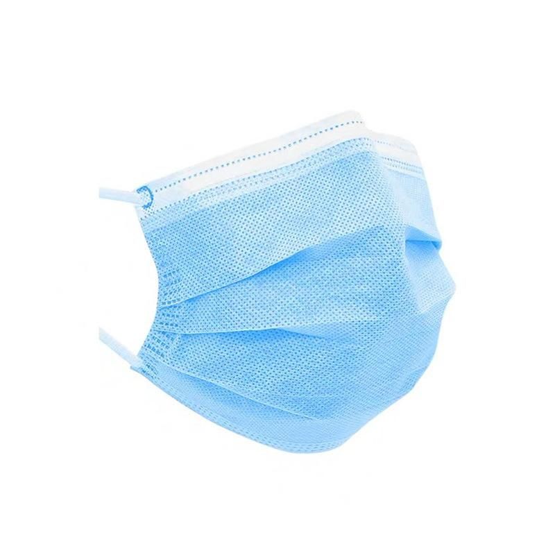 FDA CE Approved 3 Ply Disposable Anti Virus Dust Non Woven Blue Earloop Surgical Face Mask