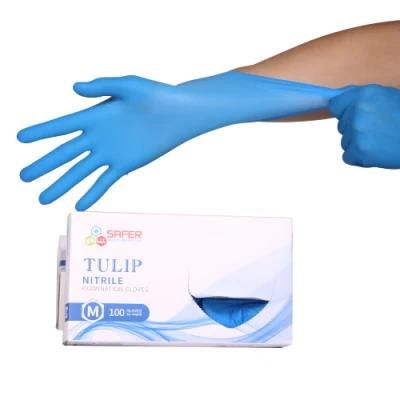 Pure Nitrile Disposable Gloves in Blue From Malaysia