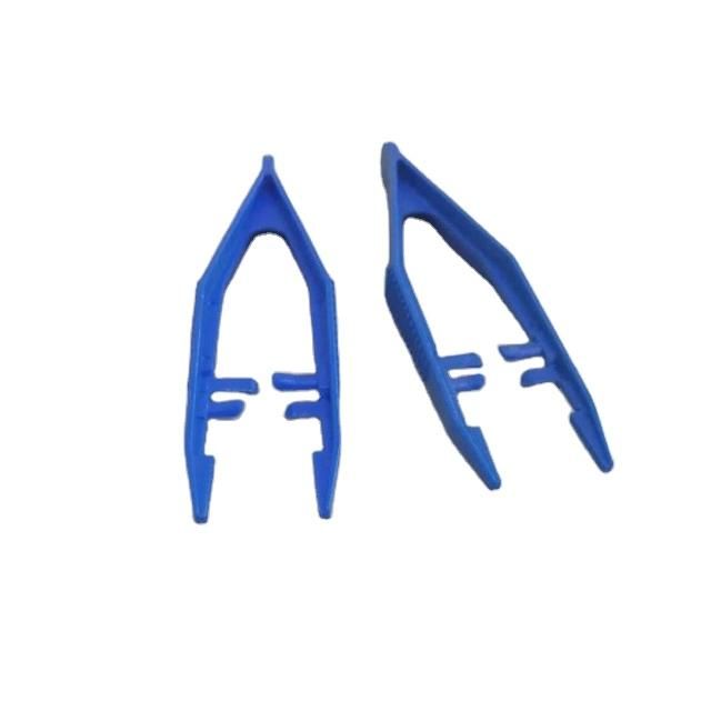 Disposable Blue Plastic Thumb Forceps Tweezers