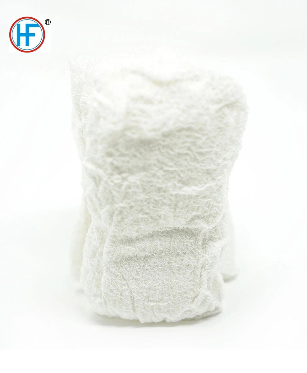 Mdr CE Approved Professional Chinese Manufacturer Crinkle Cotton Fluff Bandage Roll Zigzag Gauze
