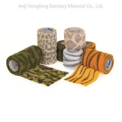 Disposable Medical Camouflage Non-Woven Waterproof Cohesive Sport Bandage