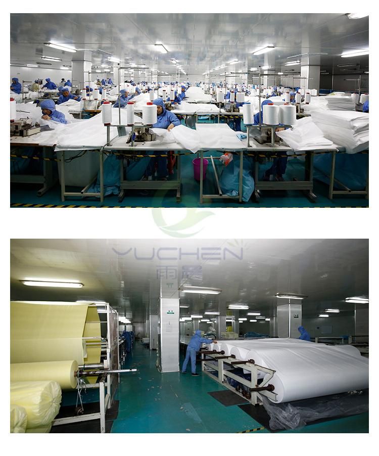 Manufacturer Blue/Yellow/Green Color 20GSM PP Nonwoven Protective Isolation Gown 115*137cm