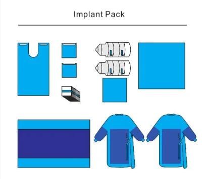 Factory Supply The Disposable CE and ISO13485 Approved Sterile Dental Surgical Pack/Implant Pack