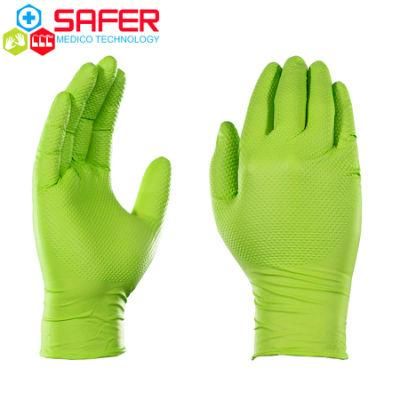 Wholesale Hand Safety Work Green Nitrile Powder Free Exam Gloves