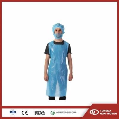 Waterproof Sleeveless Disposable PE/LDPE/HDPE Plastic Apron for Adults