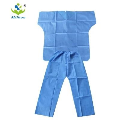 SMS Non-Woven Medicine Scrub Suit Disposable