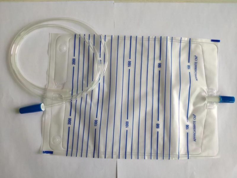 Economy Disposable Urine Collection Bag Urinary Drainage Bag with T Valve
