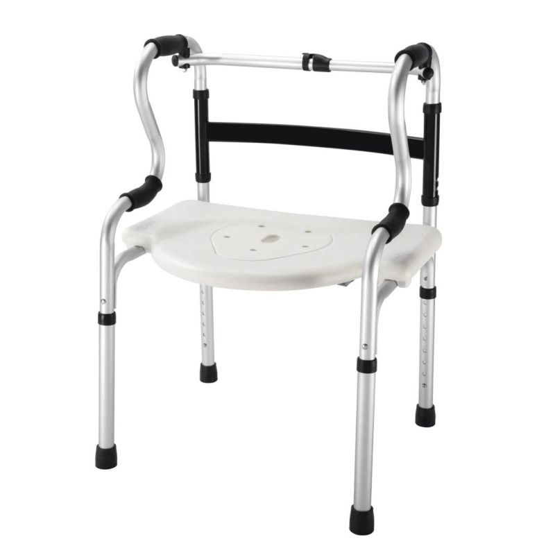 Bedside Folding Commode Toilet Chair Potty Bedpan for Adults Elderly