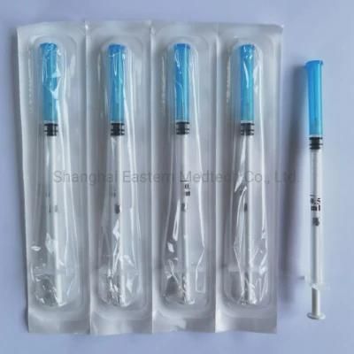 CE&ISO Certificated Disposable Medical Device Self-Destroy Vaccine Syringe with Fixed Needle 0.1ml