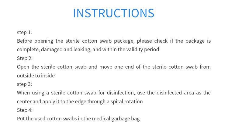 Medical Products Disposable Sterile Medical Cotton Bamboo Swab Stick