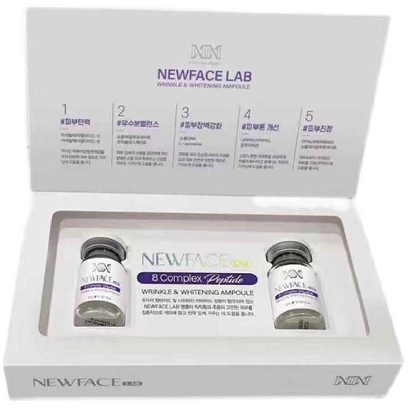 Newface Lab Wrinkle Whitening Ampoule Skinbooster 8 Complex Peptides Skin Regeneration, 7 Days to Create Small V Face, Deep Water Skin, Improve Dull Skin, Pores