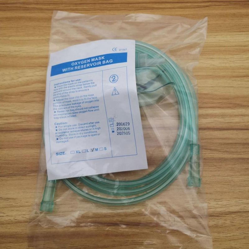 Medical Disposable Products Sterile Non-Rebreathing Oxygen Face Mask with Tubing