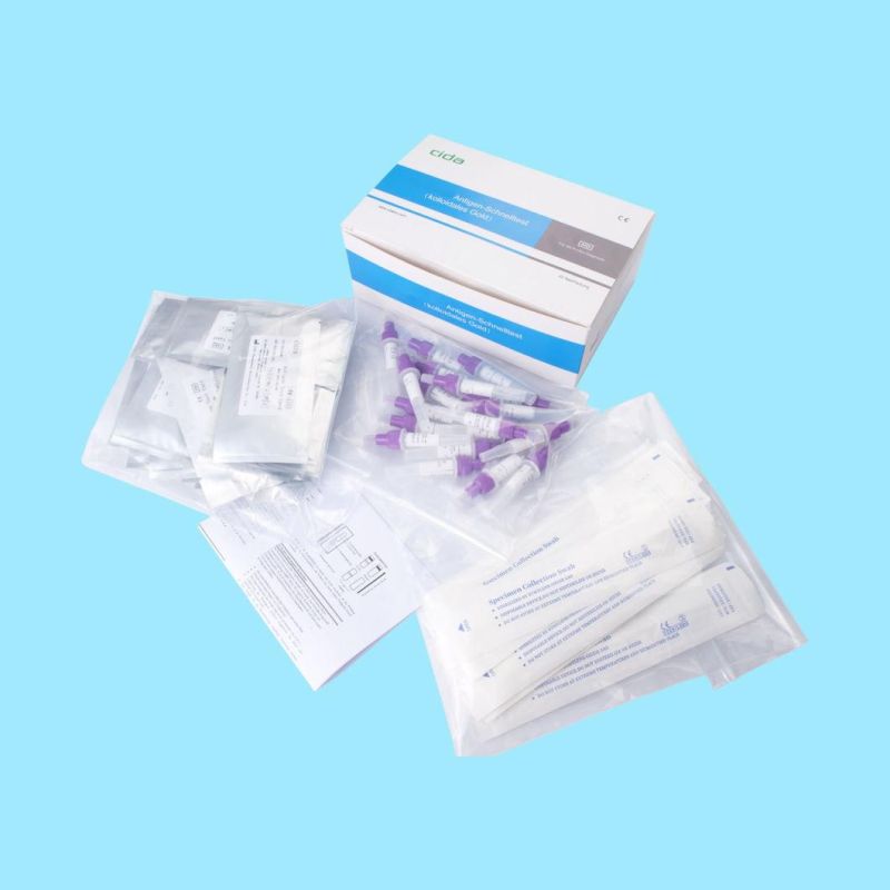 CE Certificate Approved Antigen Rapid Diagnostic Test Kit for Virus Detection with Nylon Flocked Swab