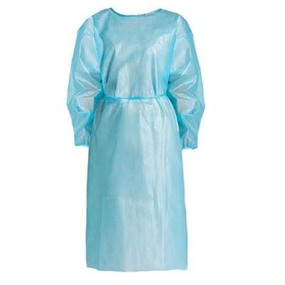 Hospital Surgical Impervious Gown with Elastic Cuffs PP+PE /SMS/PP Islation Gown