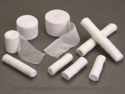 40s Pure Cotton Medical Consumable High Quality with Woven Edges Gauze Bandage