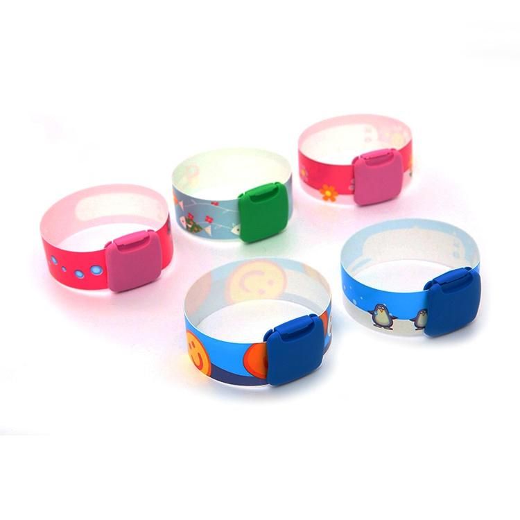 Goju Children PVC Tracking ID Wristband with Customized Logo Printing