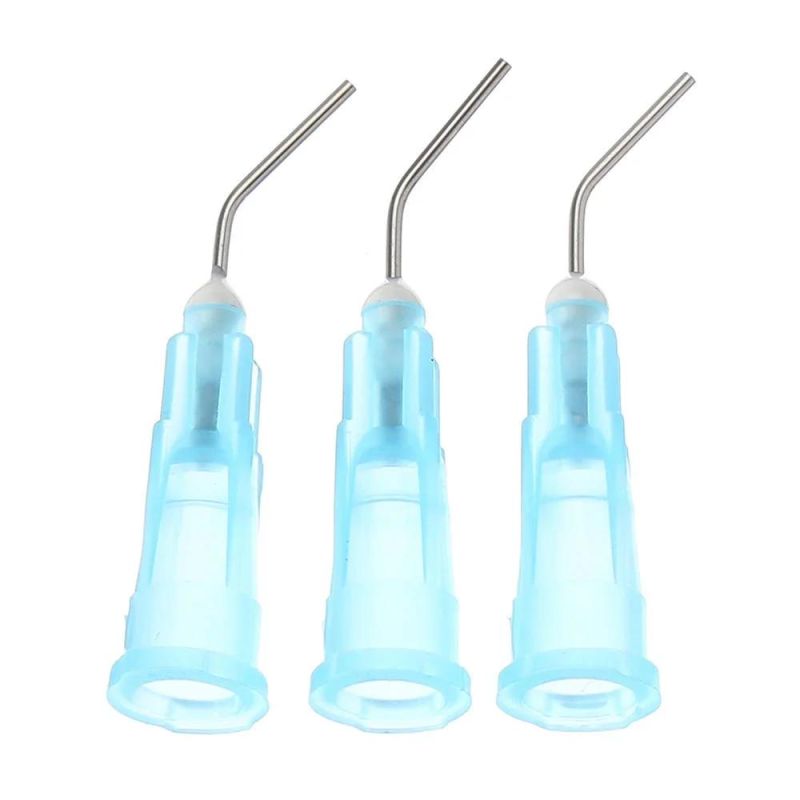 Disposable Dental Pre-Bent Needle Tip Prebent Tip Dental Disposable Flow Needle Tip