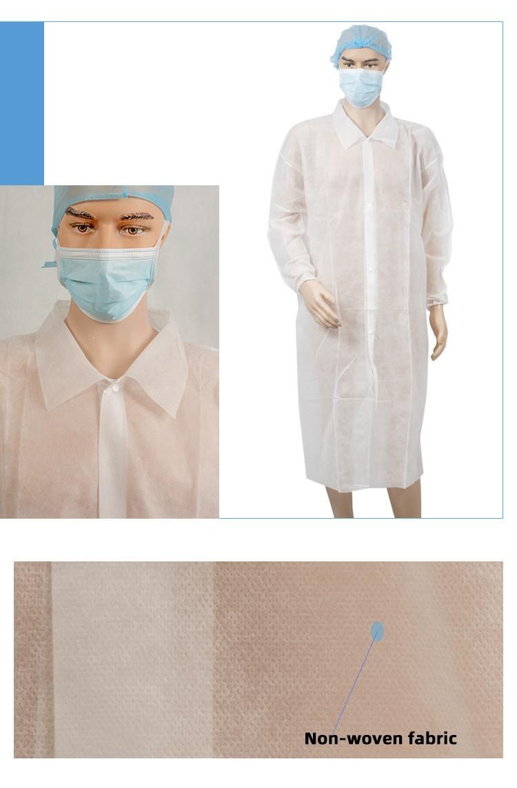 Hospital Medical Uniform PP Nonwoven Disposable Isolation Gown