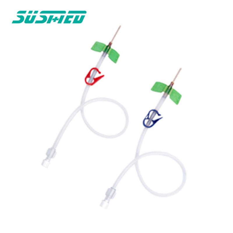 Safety Medical Disposable Scalp Vein Set with Butterfly Wing Hypodermic Needle for Infusion