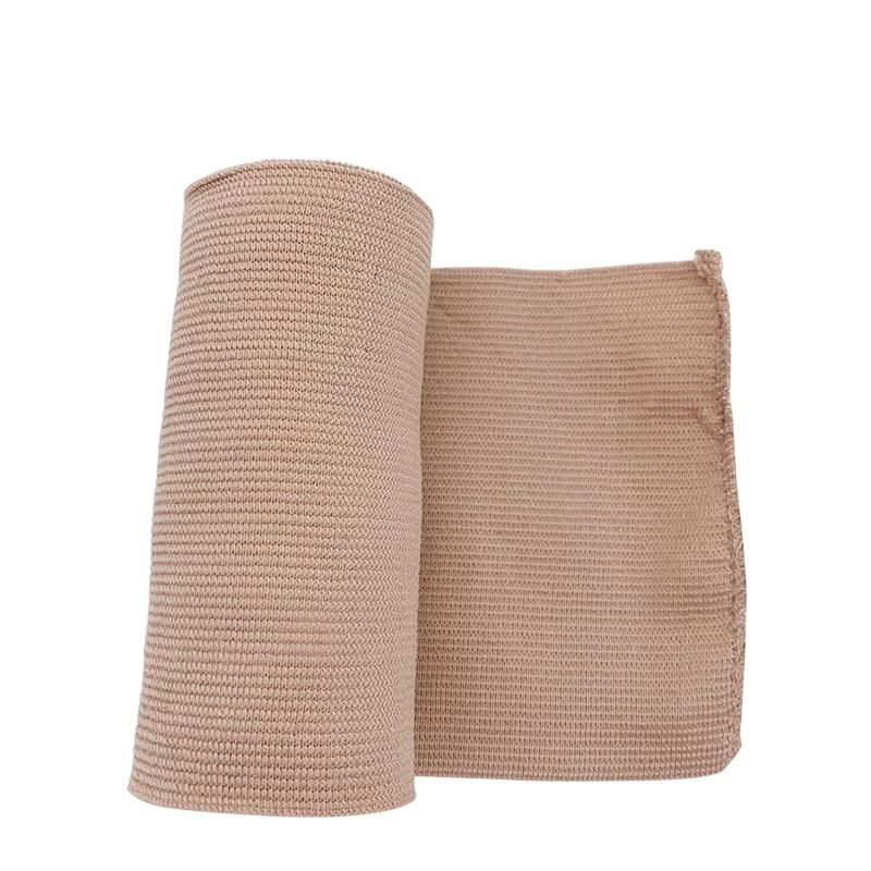 Hospital Supplies High Compressed Natural Polyester Skin Color Elastic Crepe Bandage