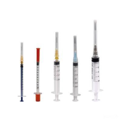 CE FDA ISO Approved 1ml 5ml 10ml 20ml 30ml 50ml Disposable Medical Plastic Luer Lock Syringe with Needle