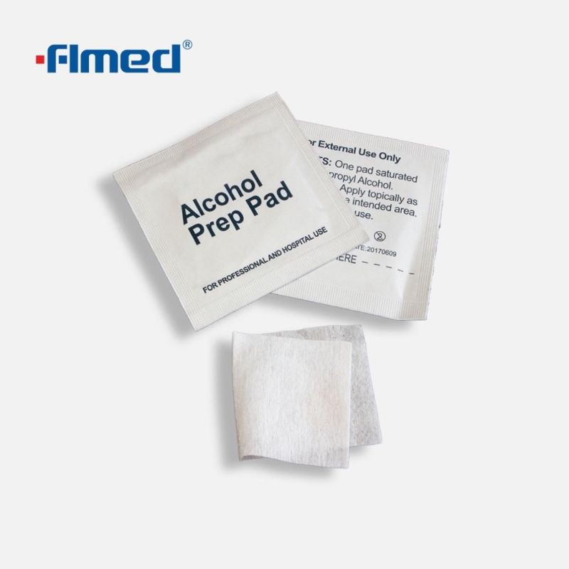 100PCS Disposable Wipes Alcohol Wiping Pads with 70% Isopropyl Alcohol