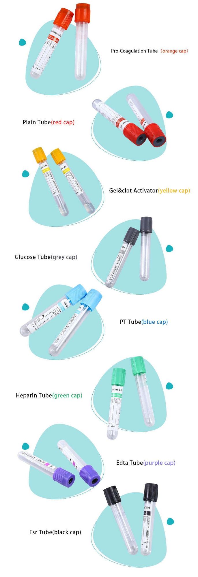 High Capacity Vacuum Blood Collection Tube 7-10ml