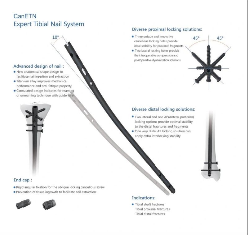 Instrument Set of Expert Tibia Intramedullary Nail Names of Orthopedic Surgical Instruments