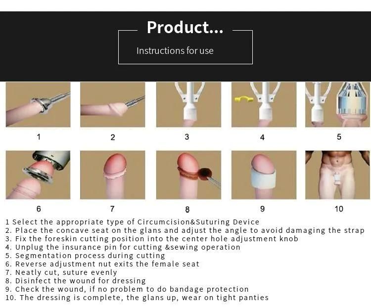 Disposable Foreskin Ring Cutting Stapler for Male Adult Surgical Circumcision Device