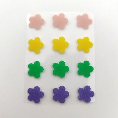 4color Flower Shape Zit OEM Hydrocolloid Acne Dressing Spot Colorful Pimple Patch