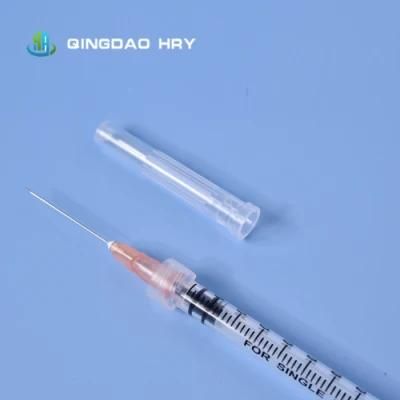 1ml Medical Disposable Syringe Manufacturers Safety Sterile Syringe with Needle and Safety Needle in Stock