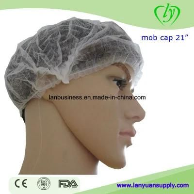 Disposable Sugical Medical Non-Woven Mob Clip Pleated Cap Double Elastic