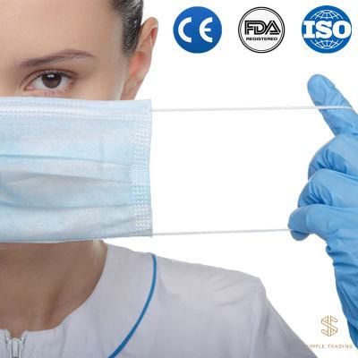Disposable Civil/Medical/Surgical KN95 Face Mask Ce/FDA/TUV Certificate 3-Ply Protective Earloop Facial Masks