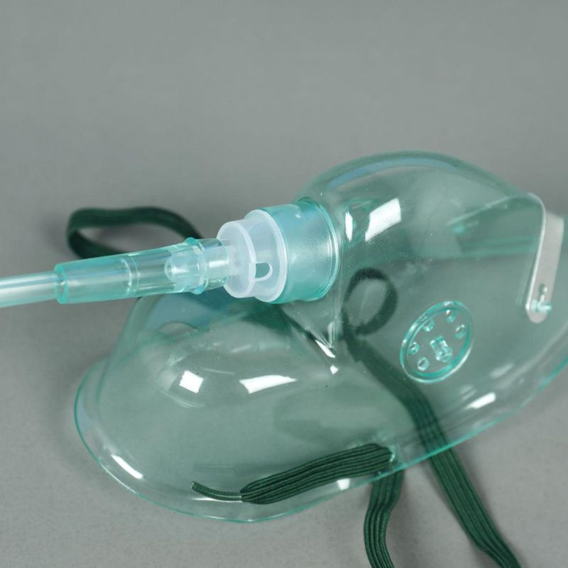Disposable Medical Oxygen Mask for Adult with Tube and Reservoir Bag