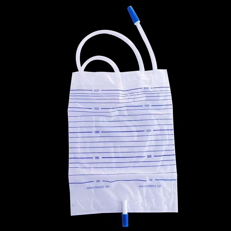 Economy Disposable Urine Collection Bag Urinary Drainage Bag with T Valve