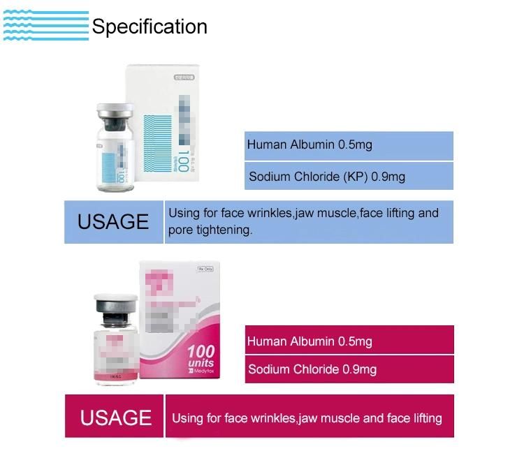 Hot Selling 100u Type Korea No Side Effet Botulax′ ′ S for Wrinkle Powder