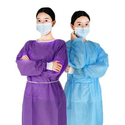 Disposable PP/SMS/PP+PE/Sf Medical Isolation Gown
