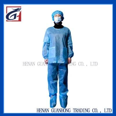 Disposable Split Isolation Blue Suits, Tops and Trousers, PP+PE 45g