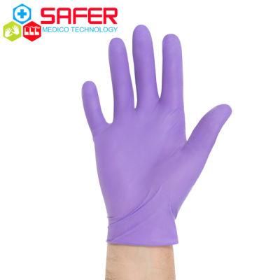 Purple Dental Disposable Nitrile Gloves Examination