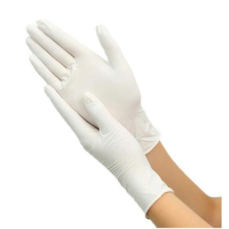 Disposable Nitrile Examination White Safety Waterproof Protective Gloves