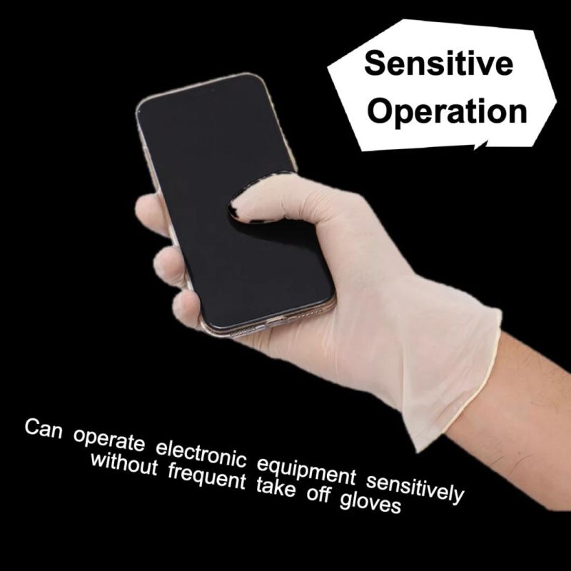 Food Grade Powder Free Disposable Latex Examination Gloves with 510K En455