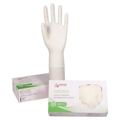 Black Gloves Box Latex with OEM Brand Powder Disposable Examination